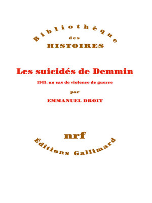 cover image of Les suicidés de Demmin. 1945, un cas de violence de guerre